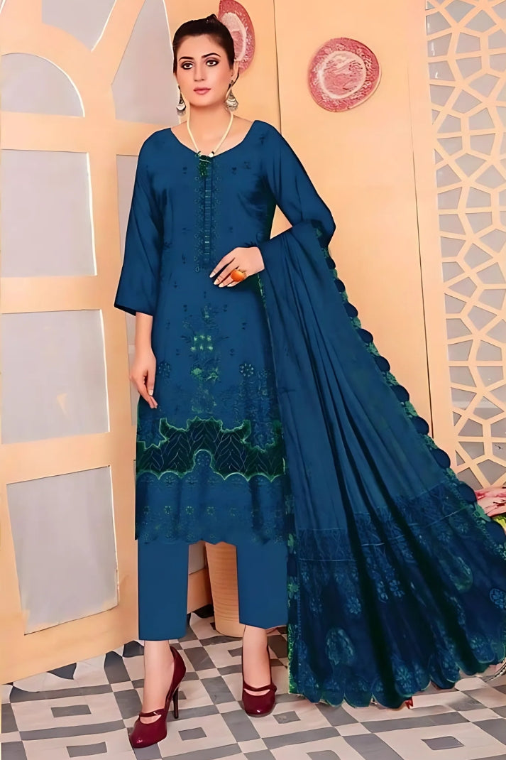 3PCS digital printed lawn unstitched suit from ManshaLawn | premium lawn in Pakistan, lawn suits available in Peshawar’s best fabric online store