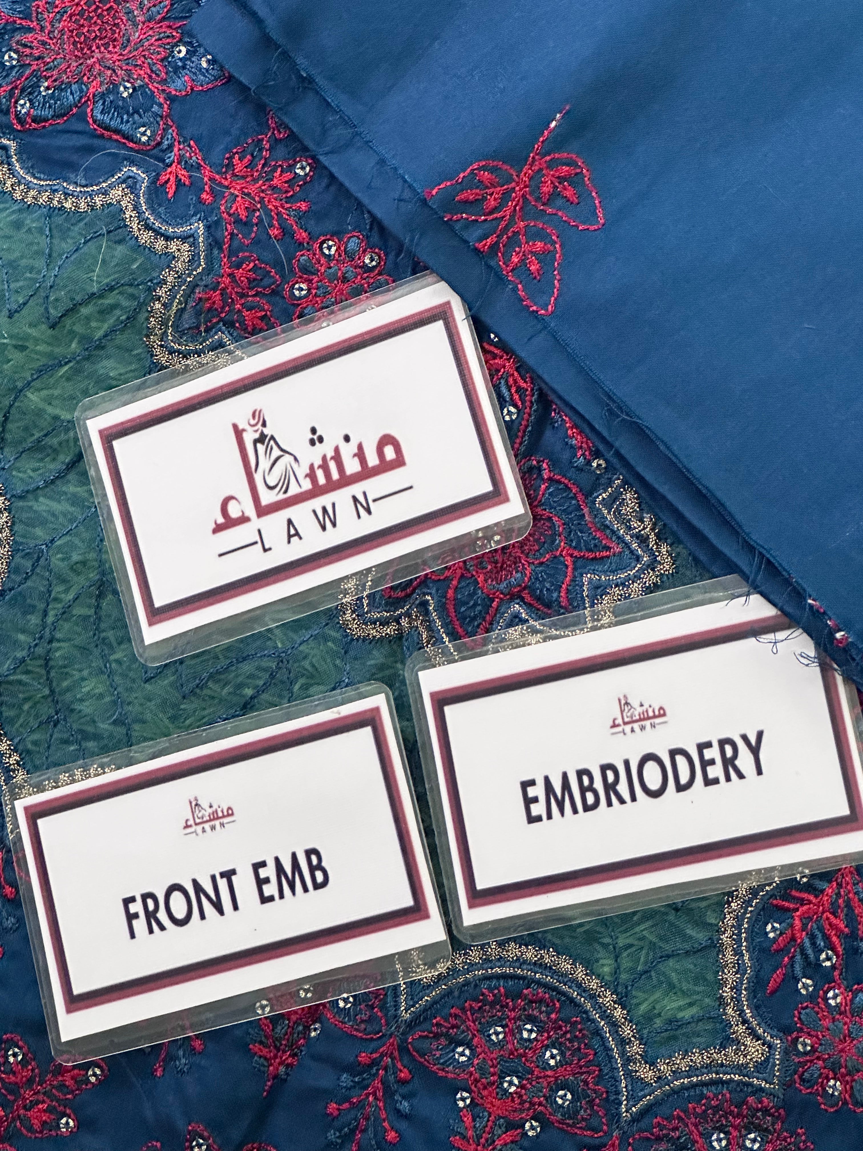 3PCS digital printed lawn unstitched suit from ManshaLawn | premium lawn in Pakistan, lawn suits available in Peshawar’s best fabric online store