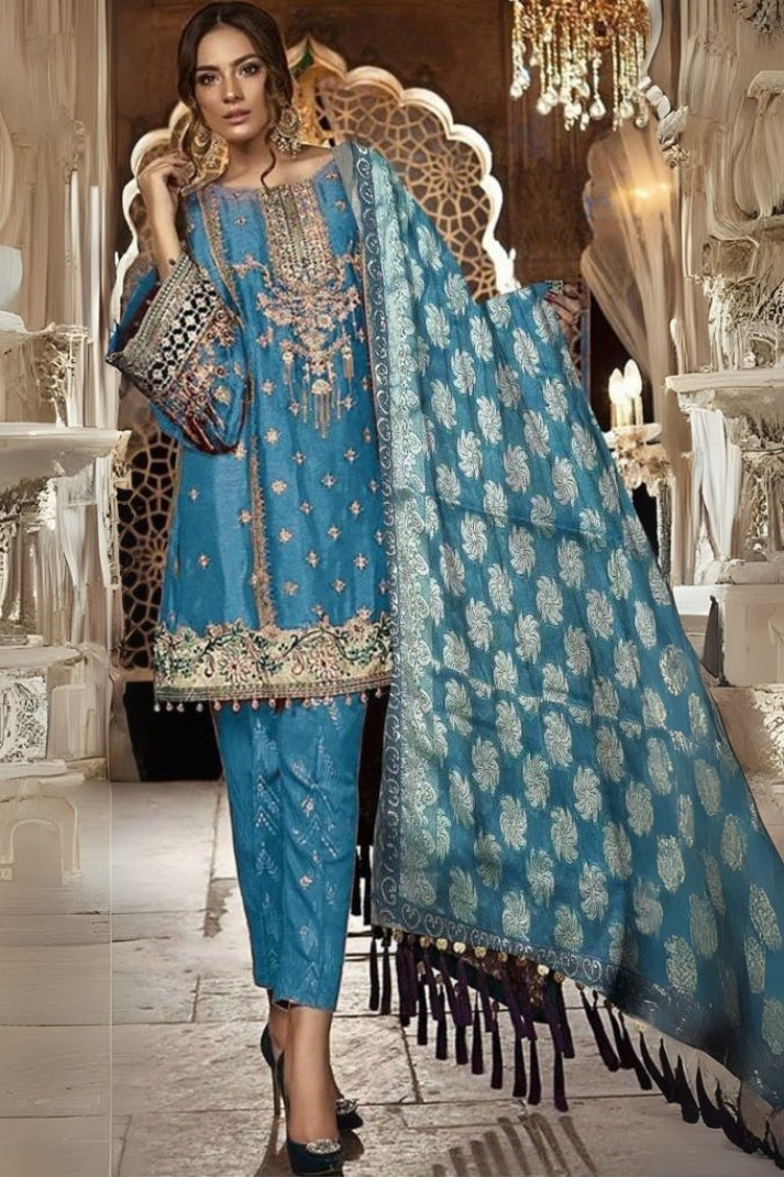 3PCS Digital Printed Lawn Unstitched Suit MRF09-625LLW66-ML - Fancy Collection