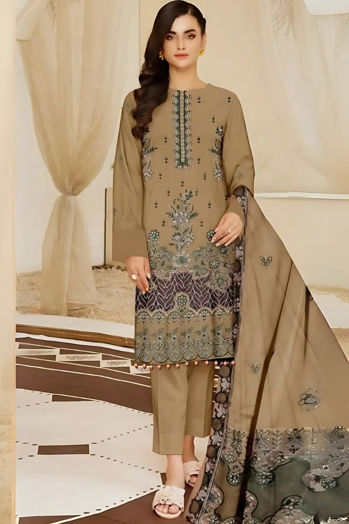 3PCS Digital Printed Lawn Unstitched Suit MRF15-625LLW66-ML - Fancy Collection
