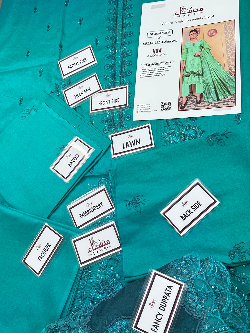 3PCS Digital Printed Lawn Unstitched Suit MRF18-625LLW66-ML - Fancy Collection