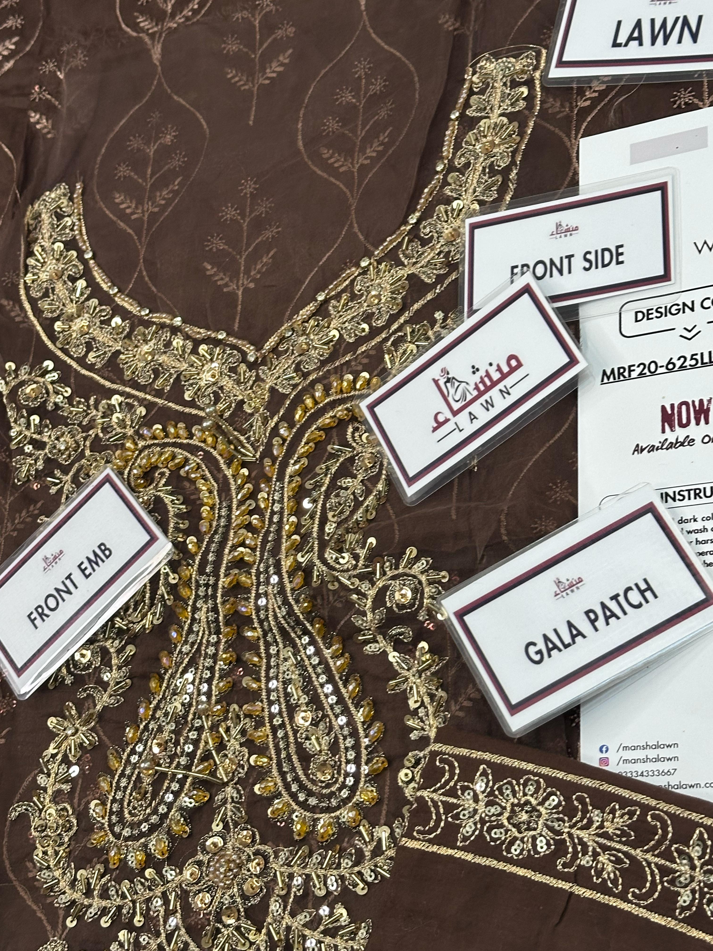 3PCS Digital Printed Lawn Unstitched Suit MRF20-625LLW66-ML - Fancy Collection
