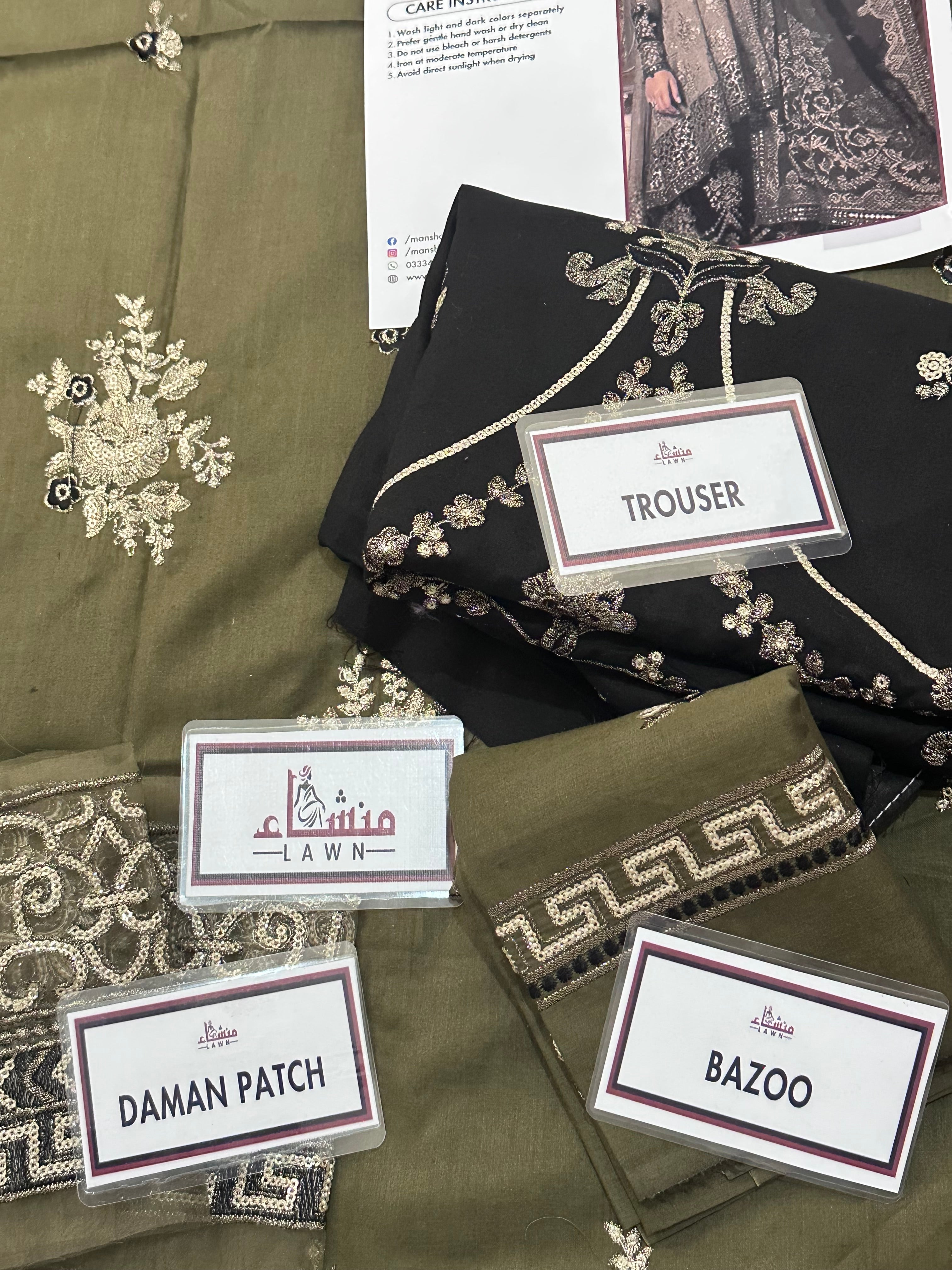3PCS Digital Printed Lawn Unstitched Suit MRF21-625LLW66-ML - Fancy Collection