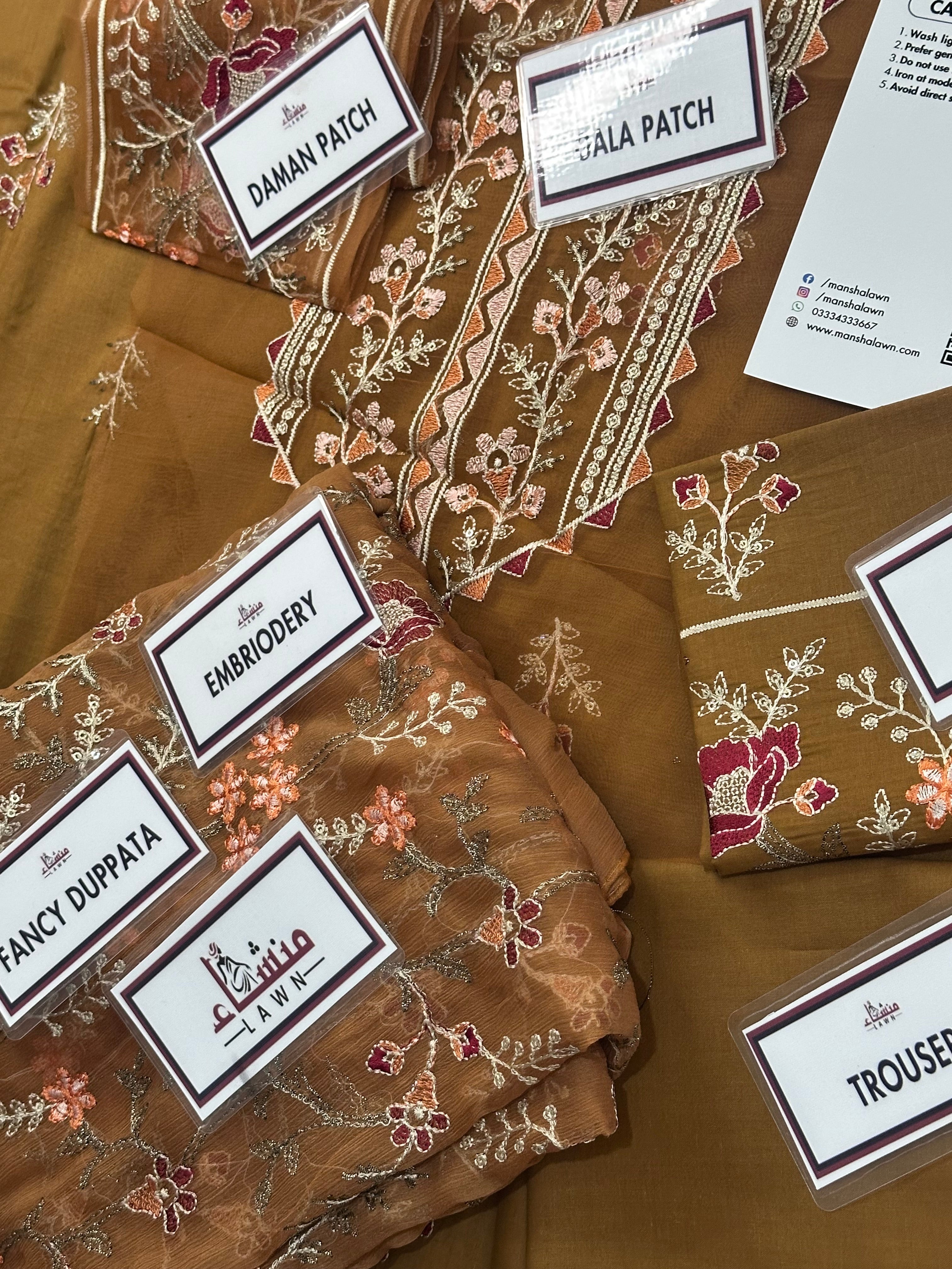 3PCS Digital Printed Lawn Unstitched Suit MRF22-625LLW66-ML - Fancy Collection