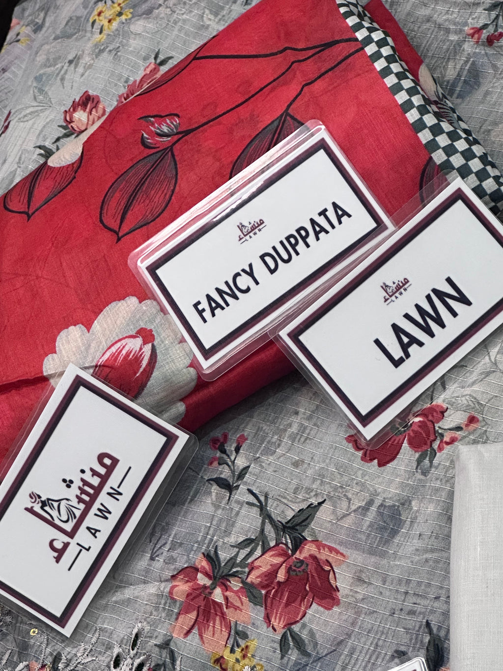 3PCS Embroidered lawn unstitched suit from ManshaLawn | premium lawn in Pakistan, lawn suits available in Peshawar’s best fabric online store