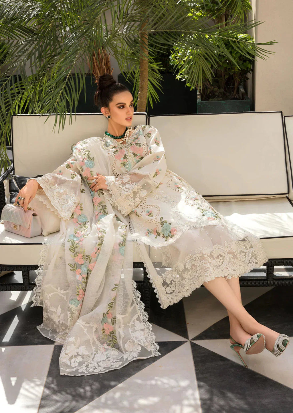 Premium 3PCS embroidered lawn unstitched suit from ManshaLawn | lawn in Pakistan, lawn suits in Peshawar’s best fabric online store