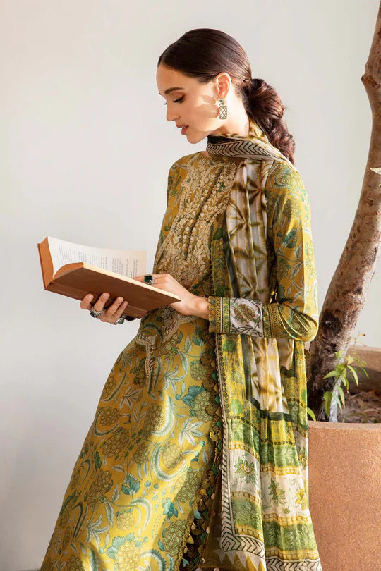 Stylish 3PCS embroidered lawn unstitched suit from ManshaLawn | premium lawn in Pakistan, lawn suits available in Peshawar’s best fabric online store