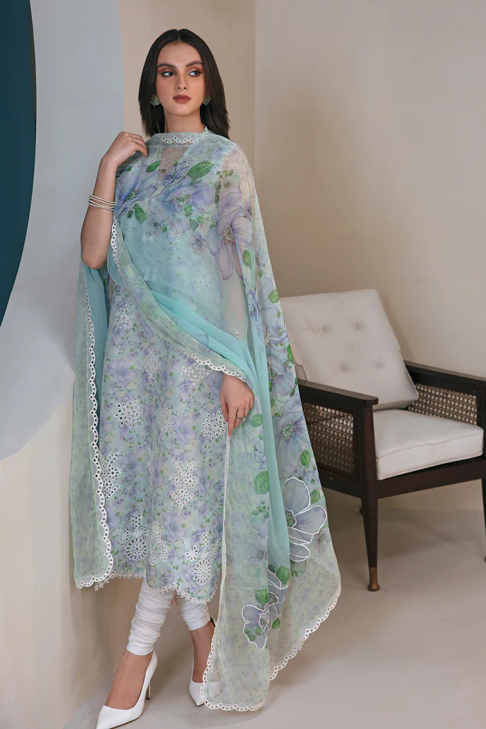 Stylish 3PCS embroidered lawn unstitched suit from ManshaLawn | premium quality lawn in Pakistan, lawn suits available at Peshawar’s top online fabric store