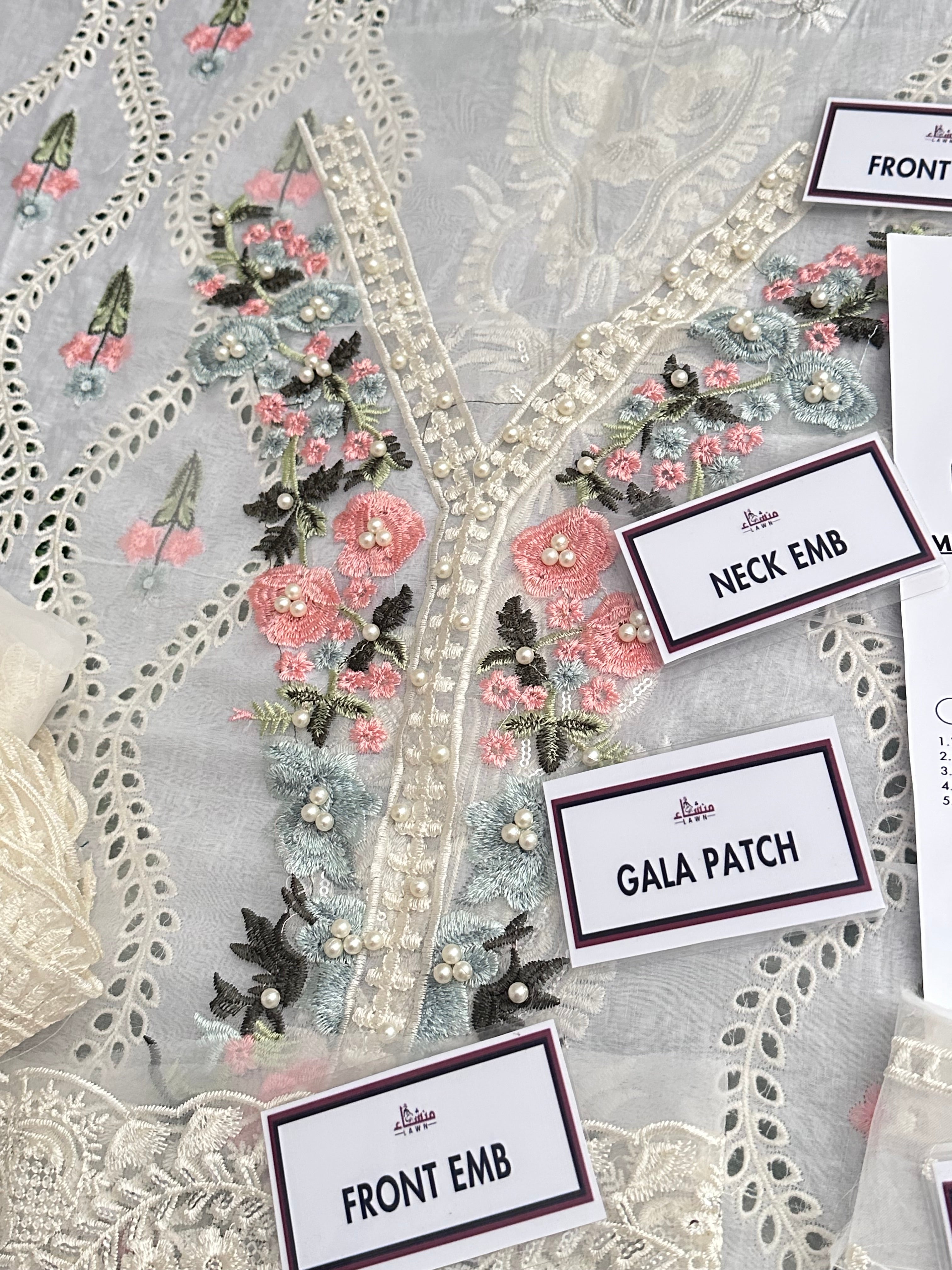 Premium 3PCS embroidered lawn unstitched suit from ManshaLawn | lawn in Pakistan, lawn suits in Peshawar’s best fabric online store