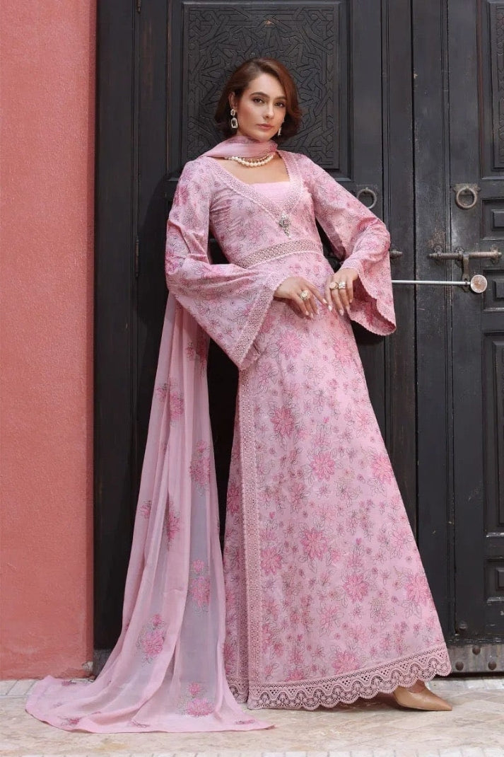 3PCS embroidered lawn unstitched suit MRFO1-625LLW78-ML from ManshaLawn | premium lawn in Pakistan, lawn suits from Peshawar’s best fabric online store