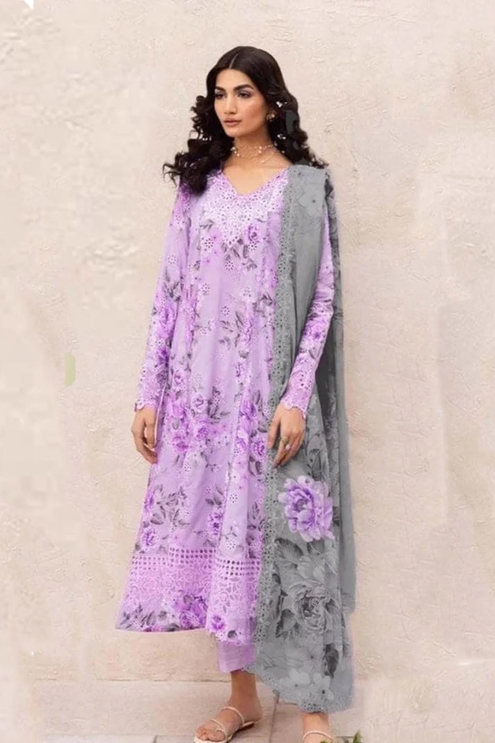 Premium 3PCS embroidered lawn unstitched suit from ManshaLawn | lawn in Pakistan, lawn suits in Peshawar’s best fabric online store