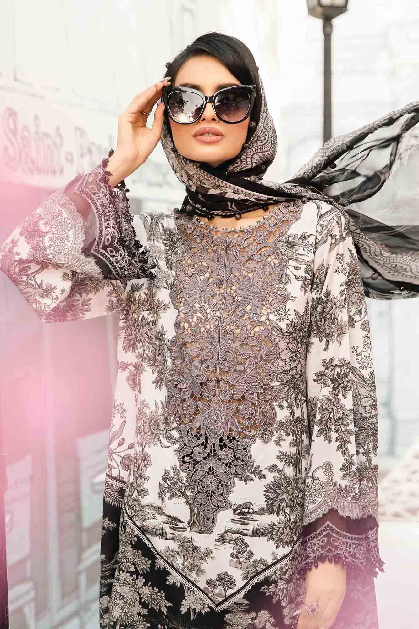 Premium 3PCS printed lawn unstitched suit from ManshaLawn | lawn in Pakistan, lawn suits available in Peshawar’s best fabric online store