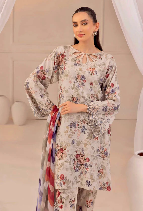 Premium 3PCS printed lawn unstitched suit from ManshaLawn | lawn in Pakistan, lawn suits in Peshawar’s best fabric online store