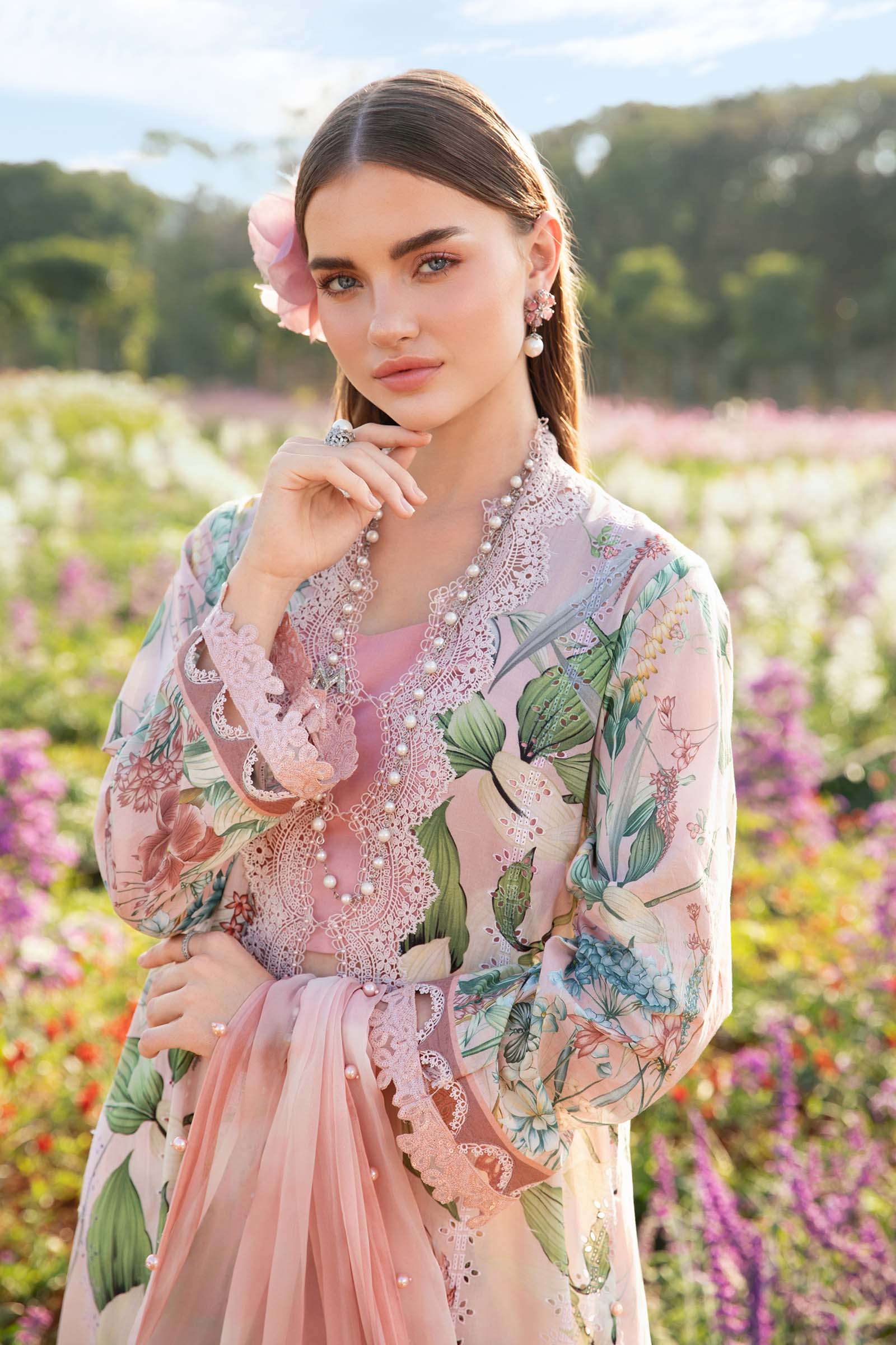 Premium 3PCS printed lawn unstitched suit from ManshaLawn | lawn in Pakistan, lawn suits in Peshawar’s best fabric online store
