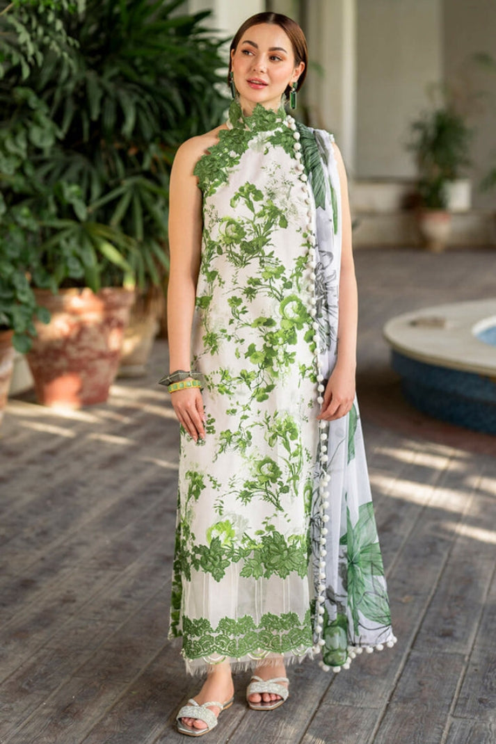 Stylish 3PCS printed lawn unstitched suit from ManshaLawn | premium quality lawn in Pakistan, lawn suits available at Peshawar’s top online fabric store