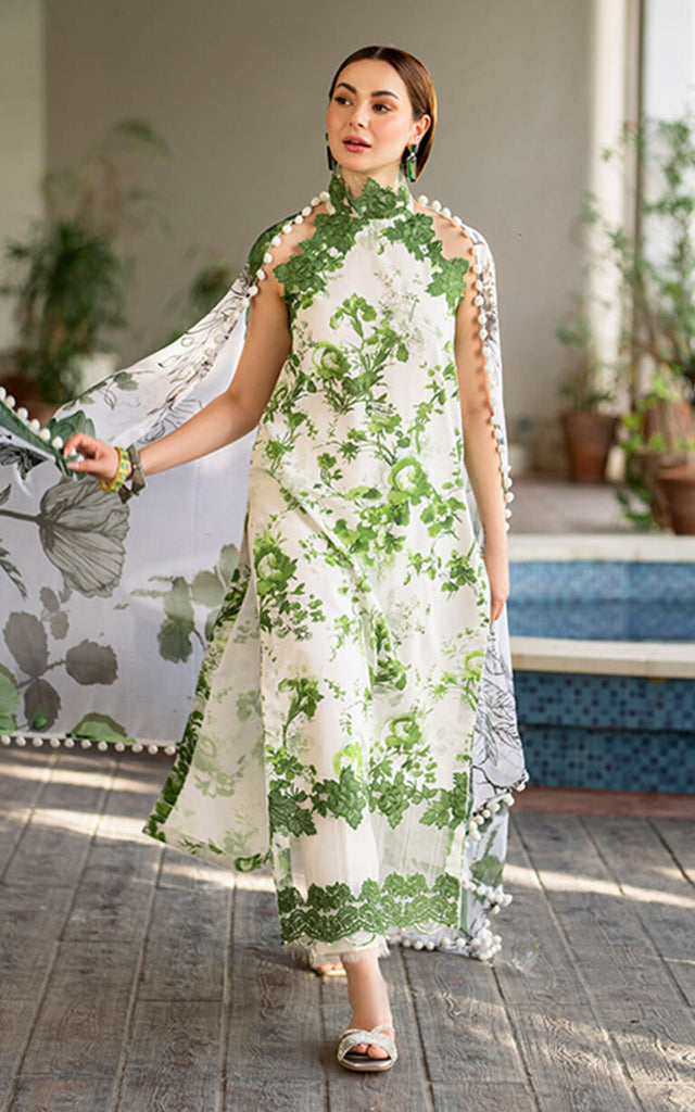 Stylish 3PCS printed lawn unstitched suit from ManshaLawn | premium quality lawn in Pakistan, lawn suits available at Peshawar’s top online fabric store