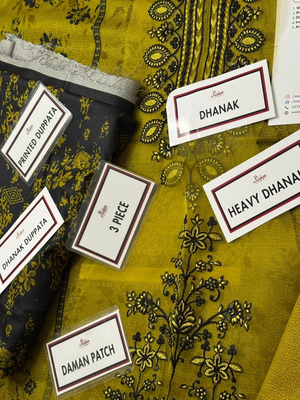 3 Piece Embroidered Dhanak Unstitched Suit –  Fancy Collection Luxury Winter Wear RA39-1025LLW91-ML
