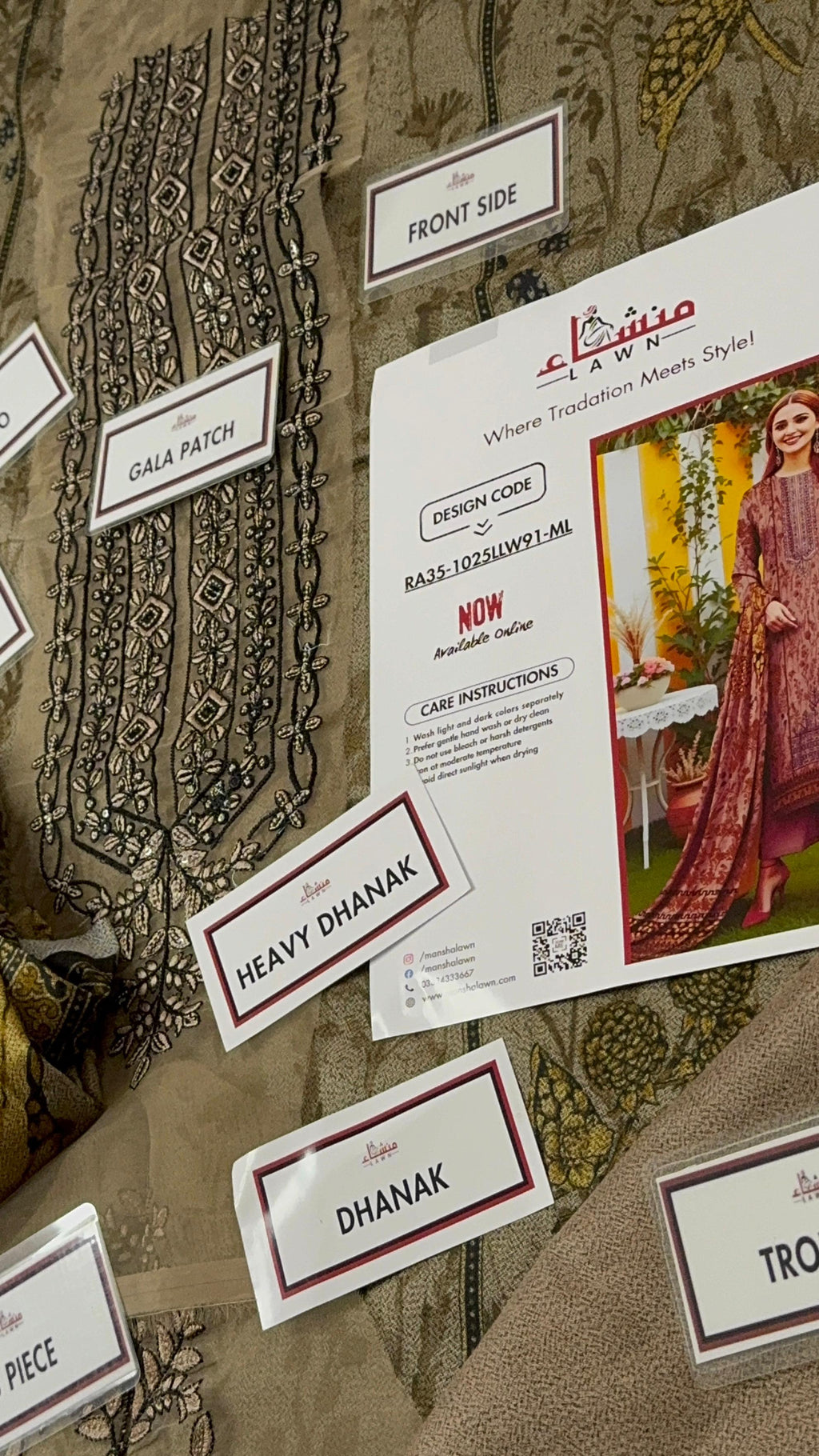 3 Piece Embroidered Dhanak Unstitched Suit –  Fancy Collection Luxury Winter Wear RA35-1025LLW91-ML