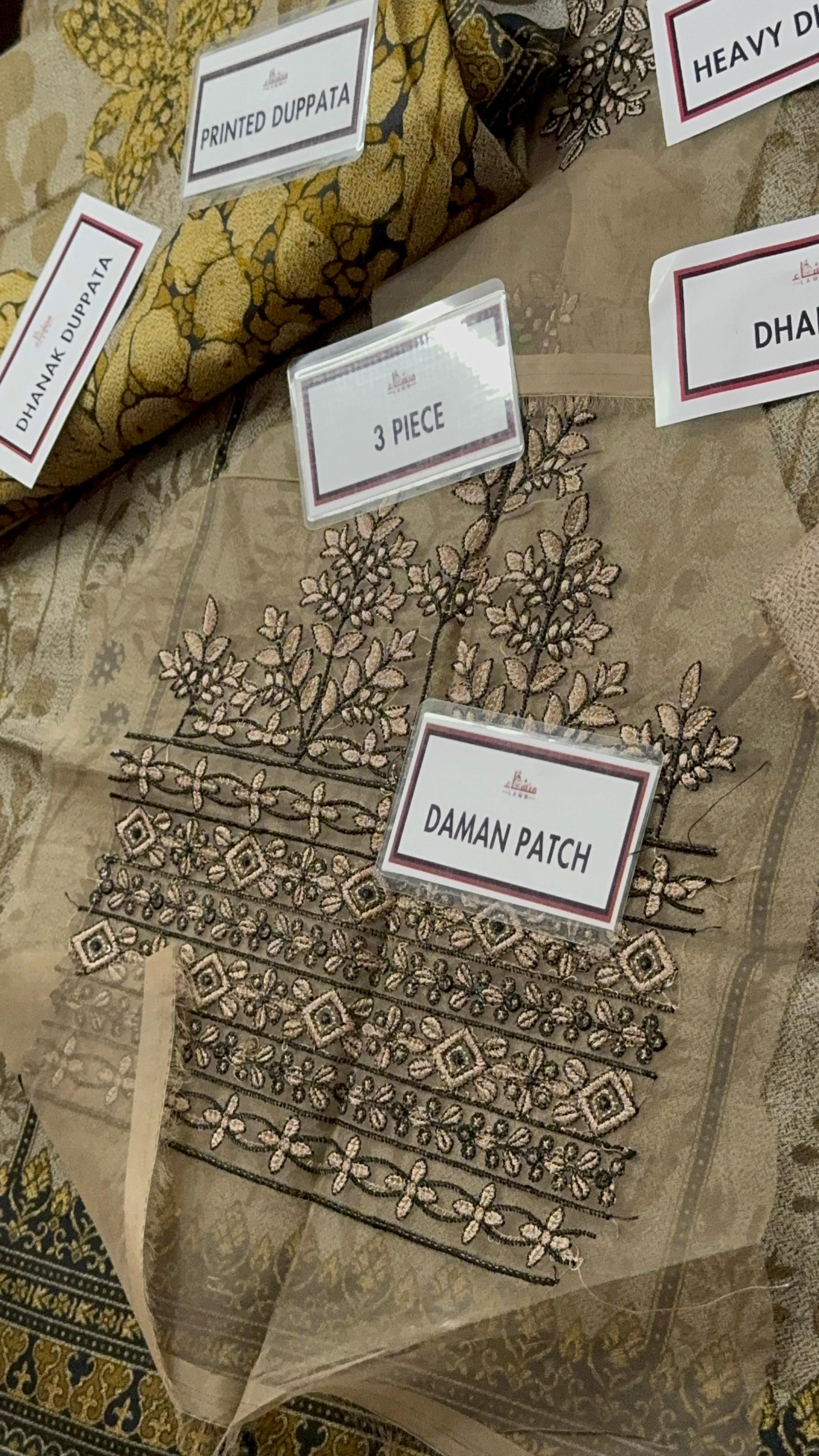 3 Piece Embroidered Dhanak Unstitched Suit –  Fancy Collection Luxury Winter Wear RA35-1025LLW91-ML