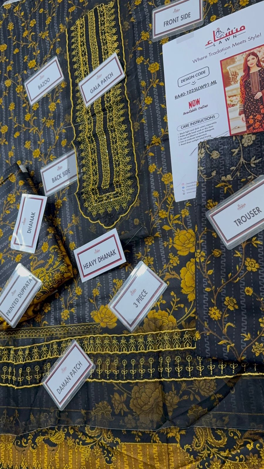 3 Piece Embroidered Dhanak Unstitched Suit –  Fancy Collection Luxury Winter Wear RA40-1025LLW91-ML