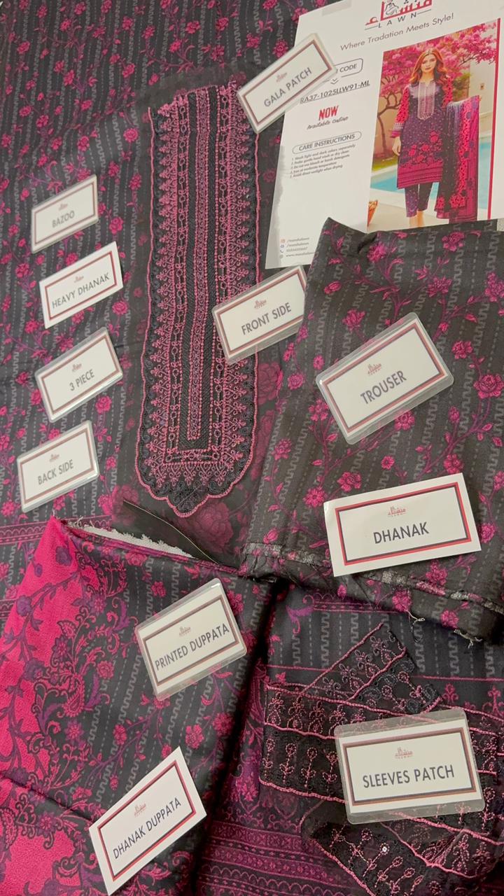 3 Piece Embroidered Dhanak Unstitched Suit –  Fancy Collection Luxury Winter Wear RA37-1025LLW91-ML