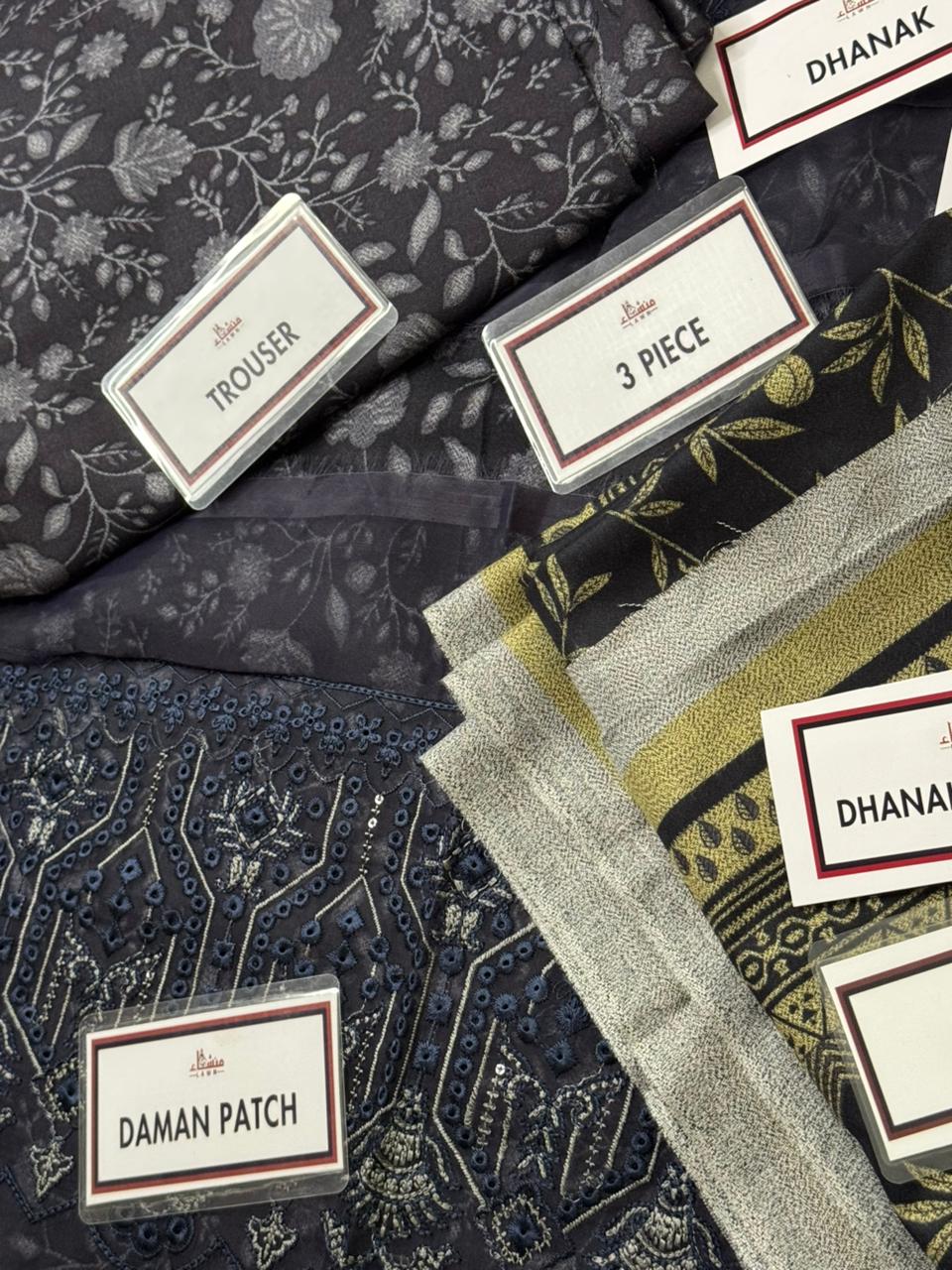 3 Piece Embroidered Dhanak Unstitched Suit –  Fancy Collection Luxury Winter Wear RA38-1025LLW91-ML