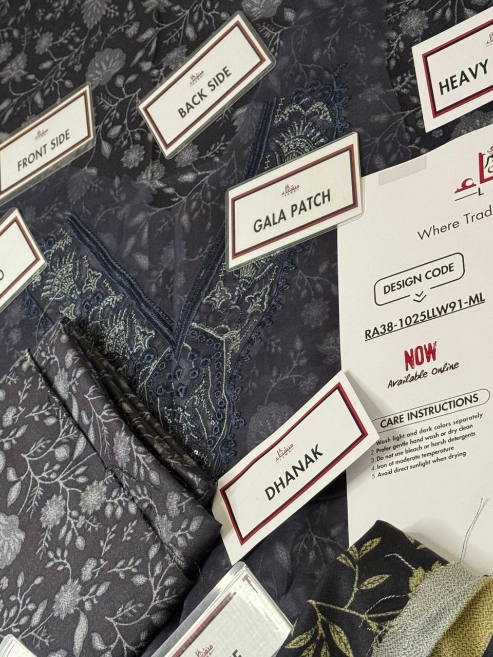 3 Piece Embroidered Dhanak Unstitched Suit –  Fancy Collection Luxury Winter Wear RA38-1025LLW91-ML