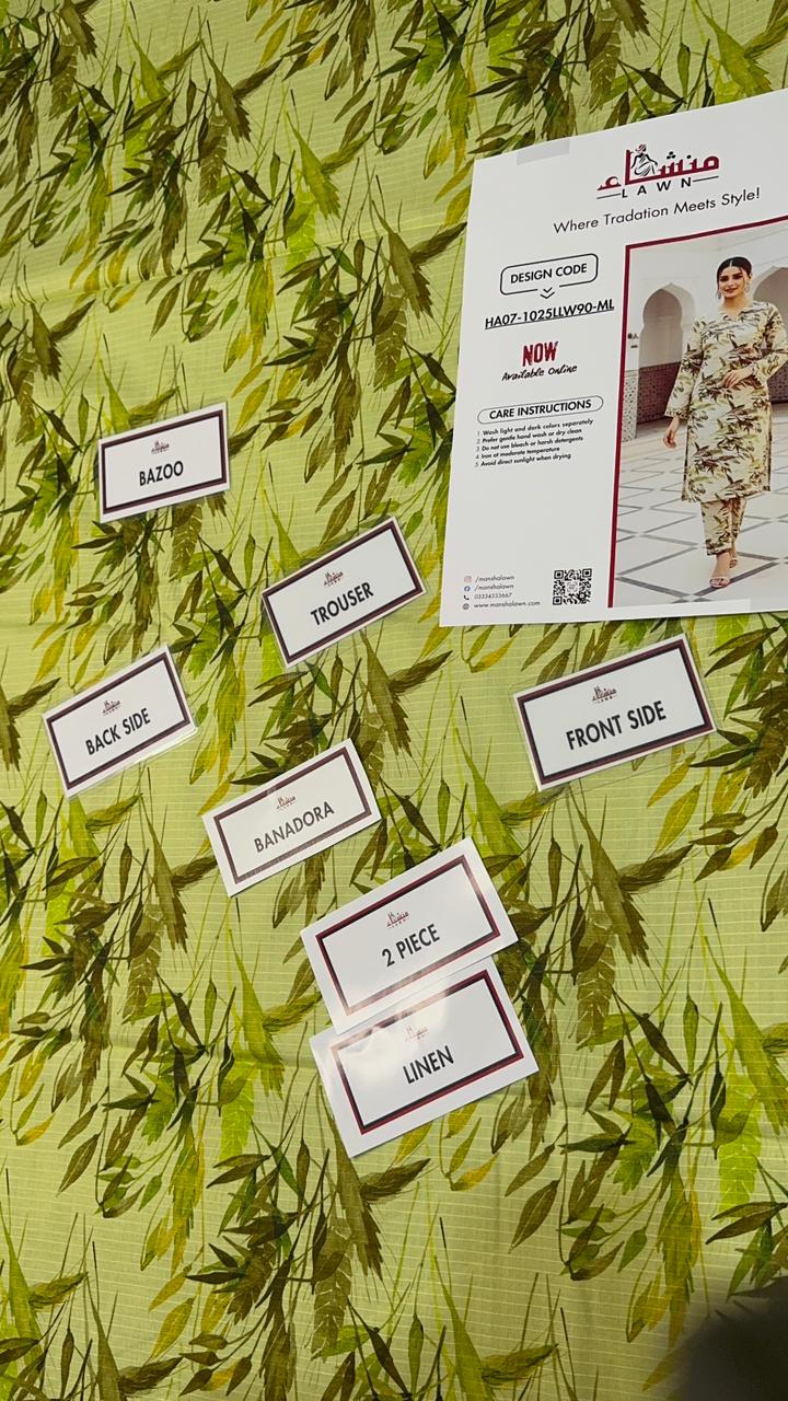 2 Piece Digital Bana Dora Linen Collection Unstitched Suit – Winter Wear HA07-1025LLW90-ML