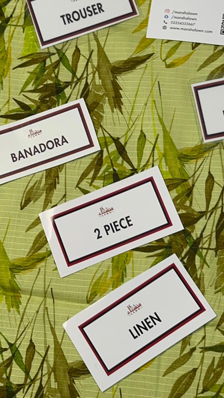 2 Piece Digital Bana Dora Linen Collection Unstitched Suit – Winter Wear HA07-1025LLW90-ML