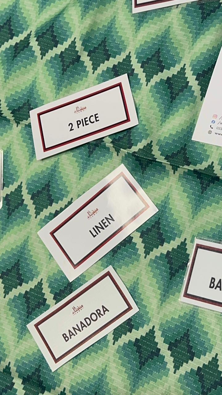 2 Piece Digital Bana Dora Linen Collection Unstitched Suit – Winter Wear HA12-1025LLW90-ML