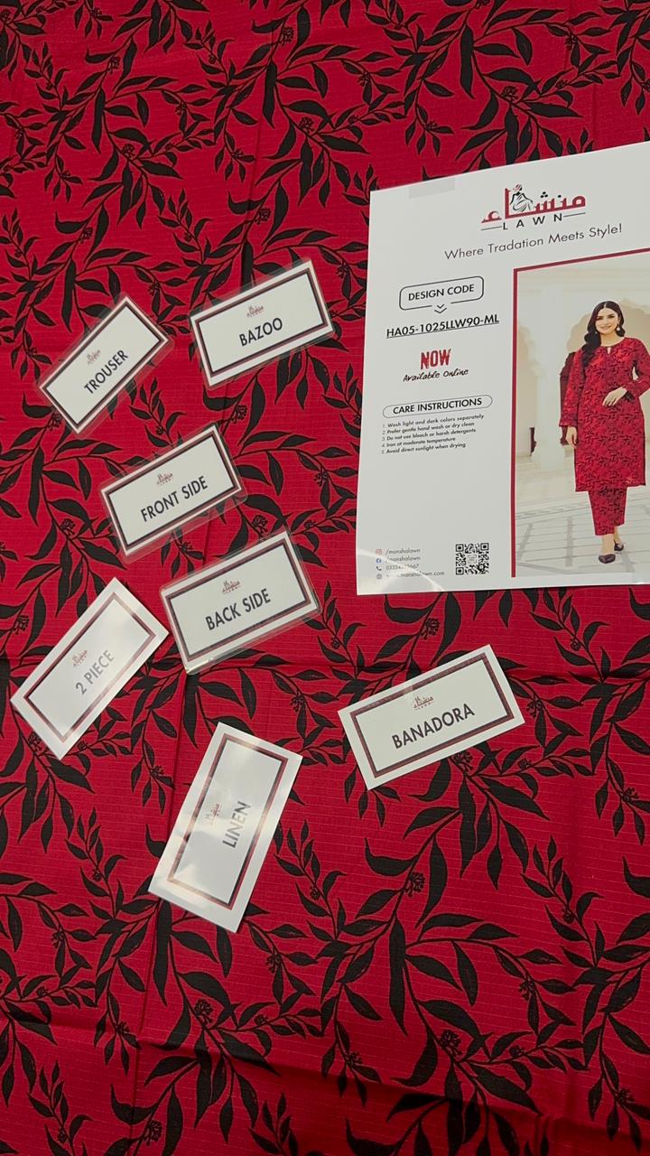 2 Piece Digital Bana Dora Linen Collection Unstitched Suit – Winter Wear HA05-1025LLW90-ML