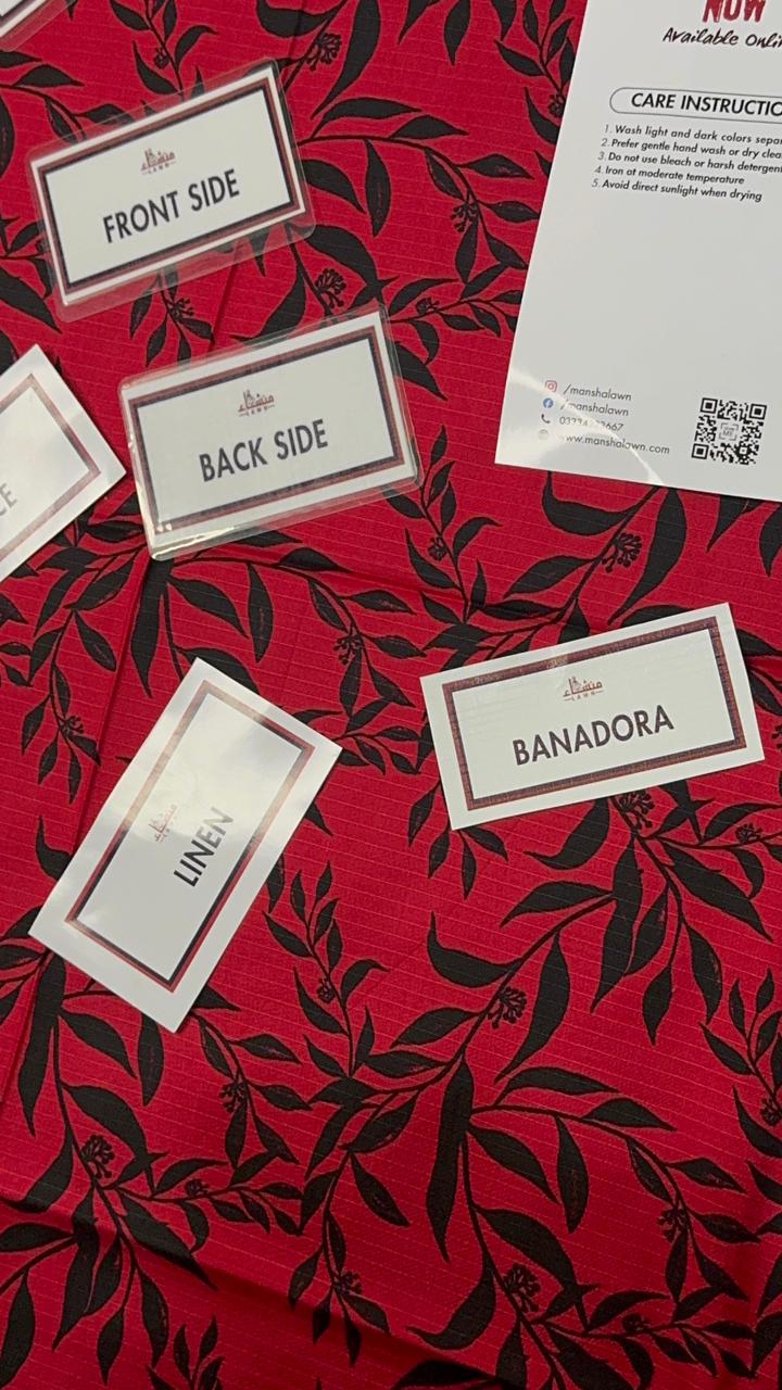 2 Piece Digital Bana Dora Linen Collection Unstitched Suit – Winter Wear HA05-1025LLW90-ML