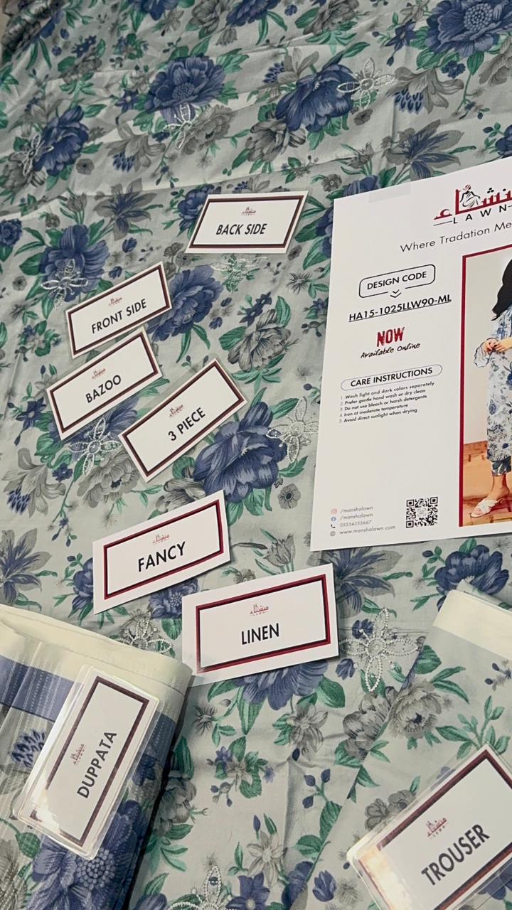 3 Piece Embroidered Linen Collection Unstitched Suit – Winter Wear HA15-1025LLW90-ML