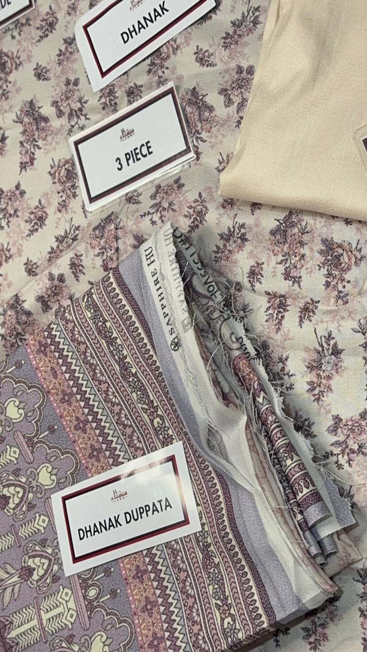 3 Piece Printed Marina - Mother Collection Unstitched Suit – Winter Wear BA51-1025LLW93-ML