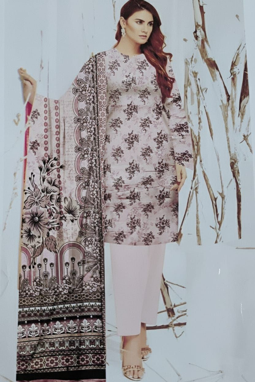 3 Piece Printed Marina - Mother Collection Unstitched Suit – Winter Wear BA55-1025LLW93-ML