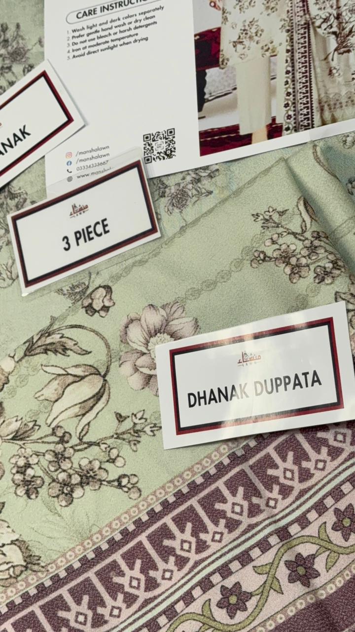 3 Piece Printed Marina - Mother Collection Unstitched Suit – Winter Wear BA48-1025LLW93-ML