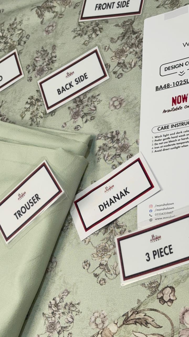 3 Piece Printed Marina - Mother Collection Unstitched Suit – Winter Wear BA48-1025LLW93-ML