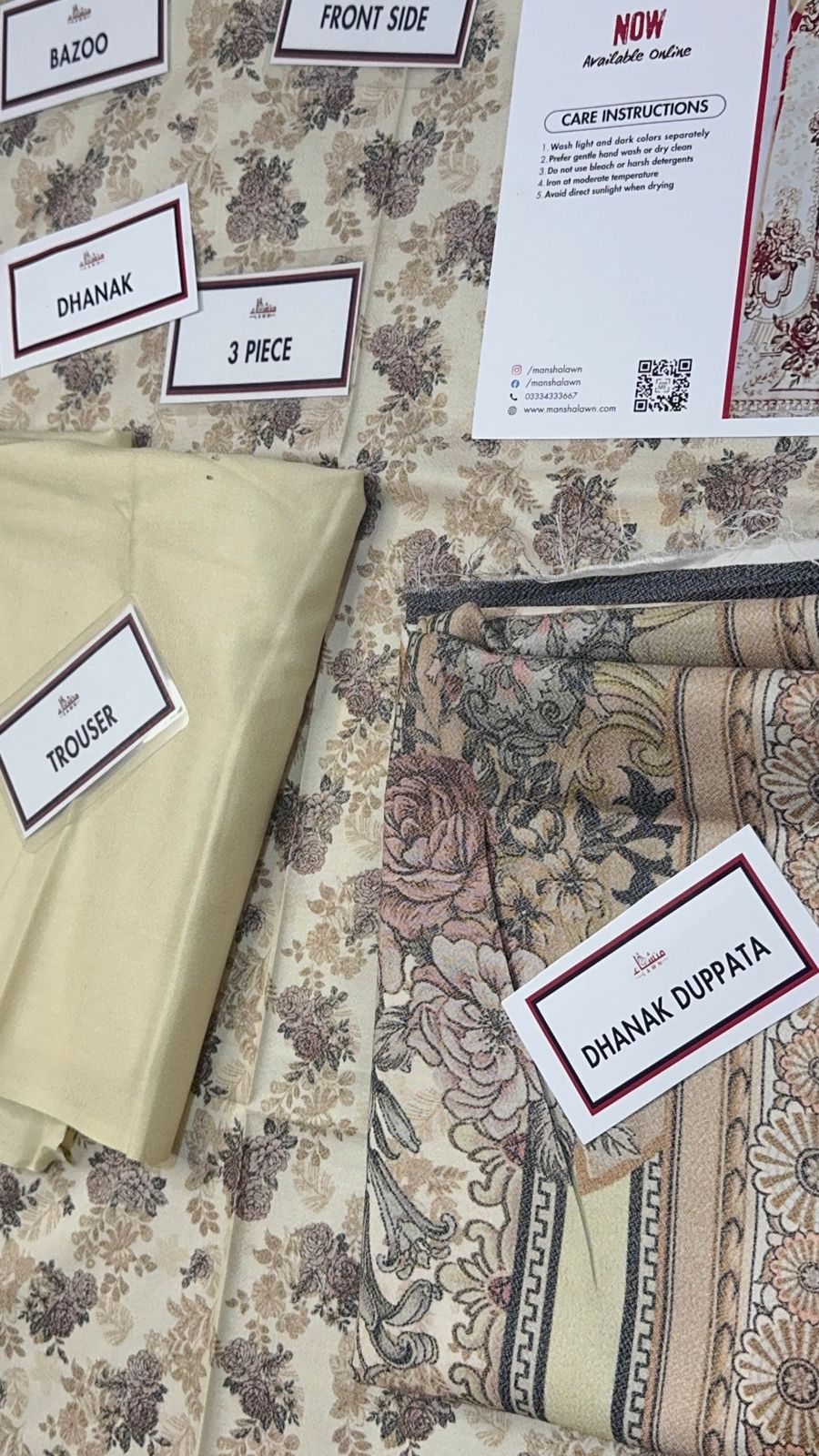 3 Piece Printed Marina - Mother Collection Unstitched Suit – Winter Wear BA53-1025LLW93-ML