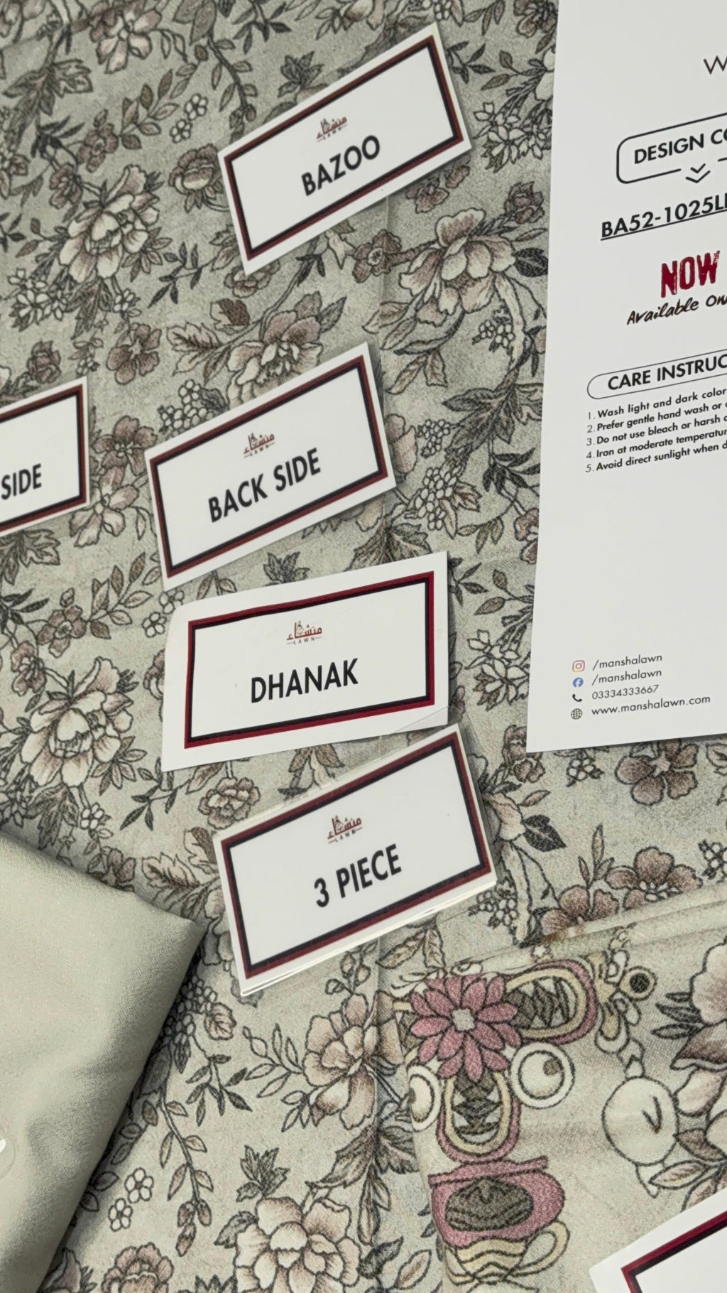 3 Piece Printed Marina - Mother Collection Unstitched Suit – Winter Wear BA52-1025LLW93-ML