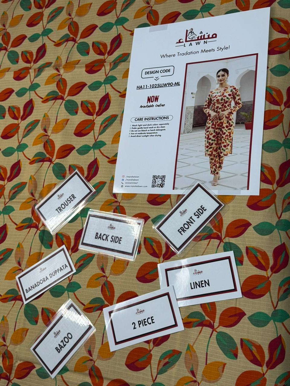 2 Piece Digital Bana Dora Linen Collection Unstitched Suit – Winter Wear HA11-1025LLW90-ML