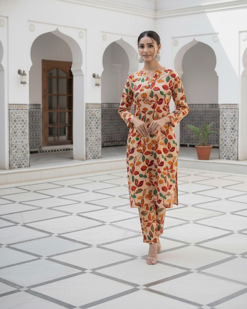 2 Piece Digital Bana Dora Linen Collection Unstitched Suit – Winter Wear HA11-1025LLW90-ML