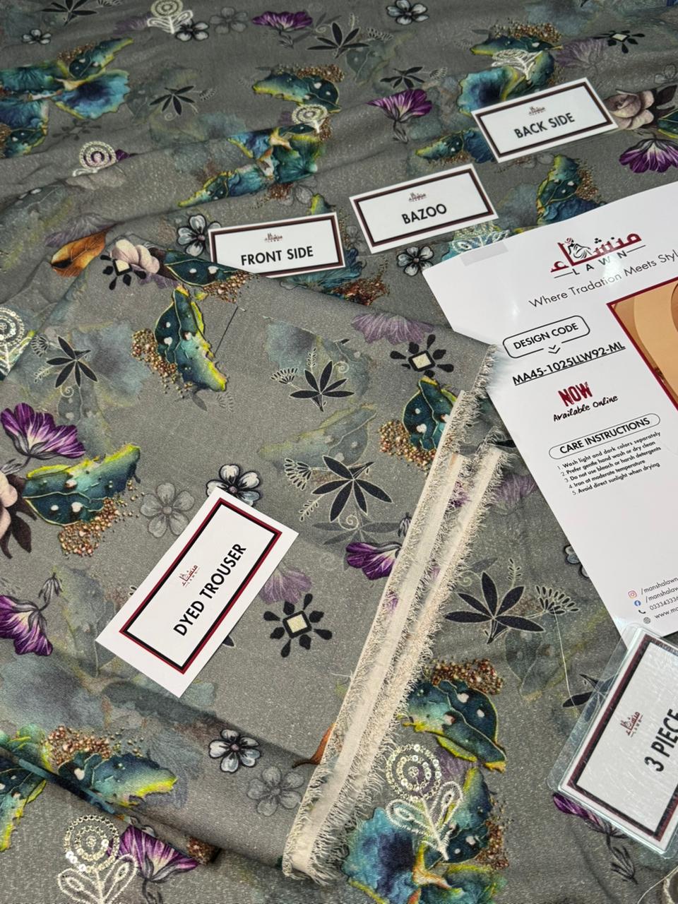 3 Piece Embroidered Karandi Unstitched Suit – Luxury Winter Wear MA45-1025LLW92-ML