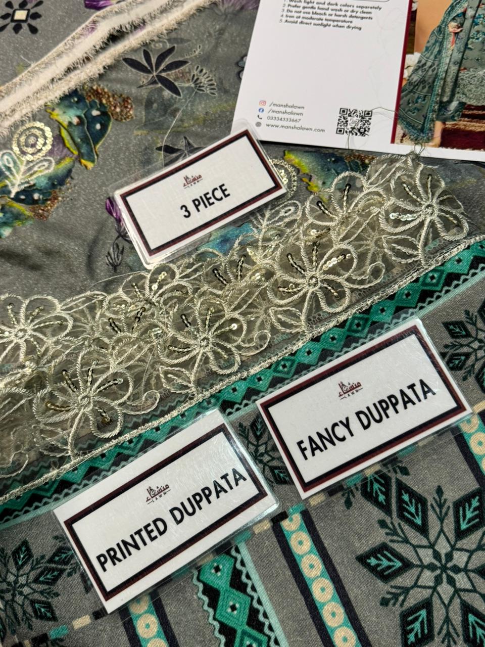 3 Piece Embroidered Karandi Unstitched Suit – Luxury Winter Wear MA45-1025LLW92-ML